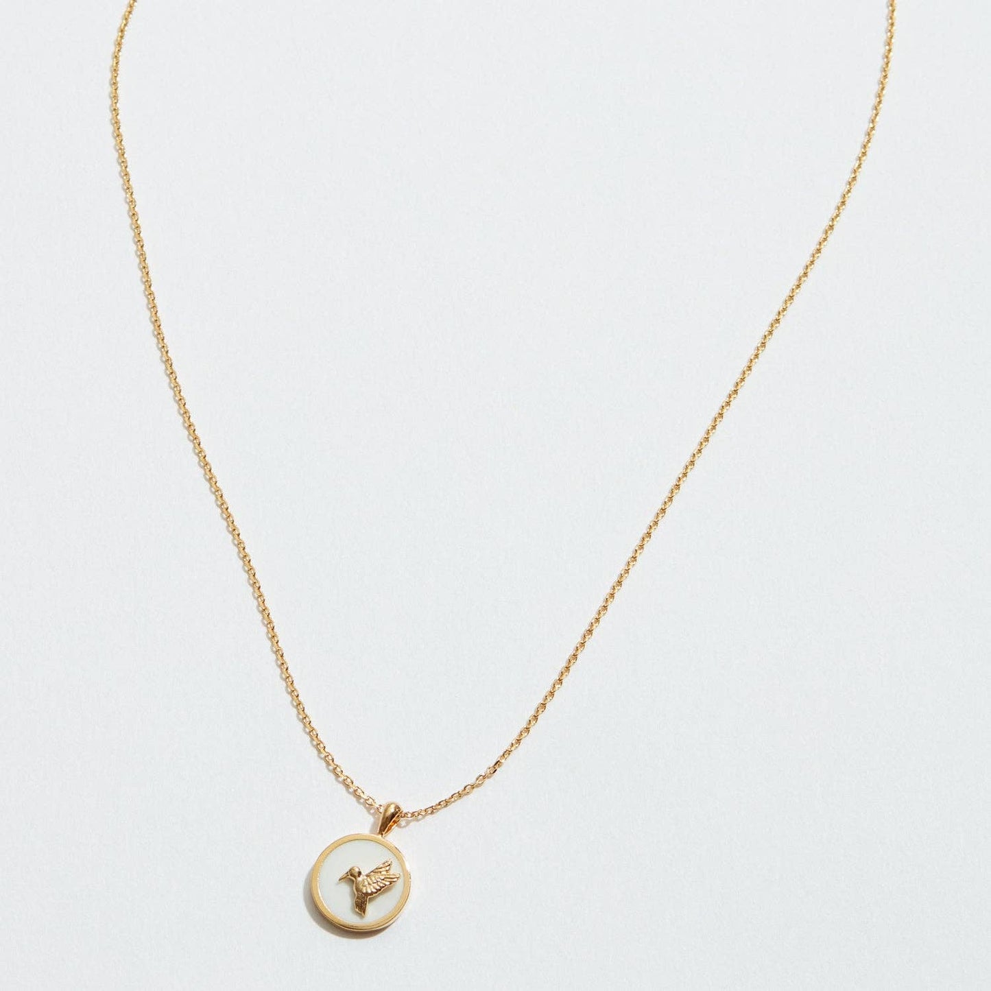 Gold Dipped Petite Bird Pendant Necklace