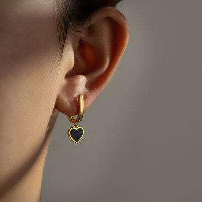 925 sterling silver Heart Drop Earrings